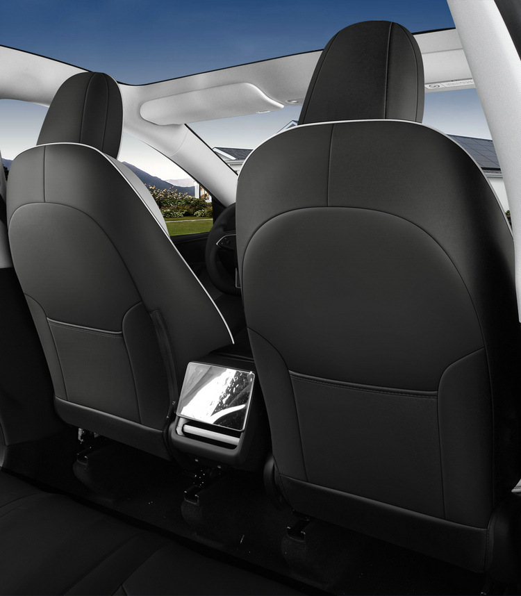 New Model-Specific 25-Piece Tesla Model Y and Model 3 Full Leather Universal Car Seat Covers