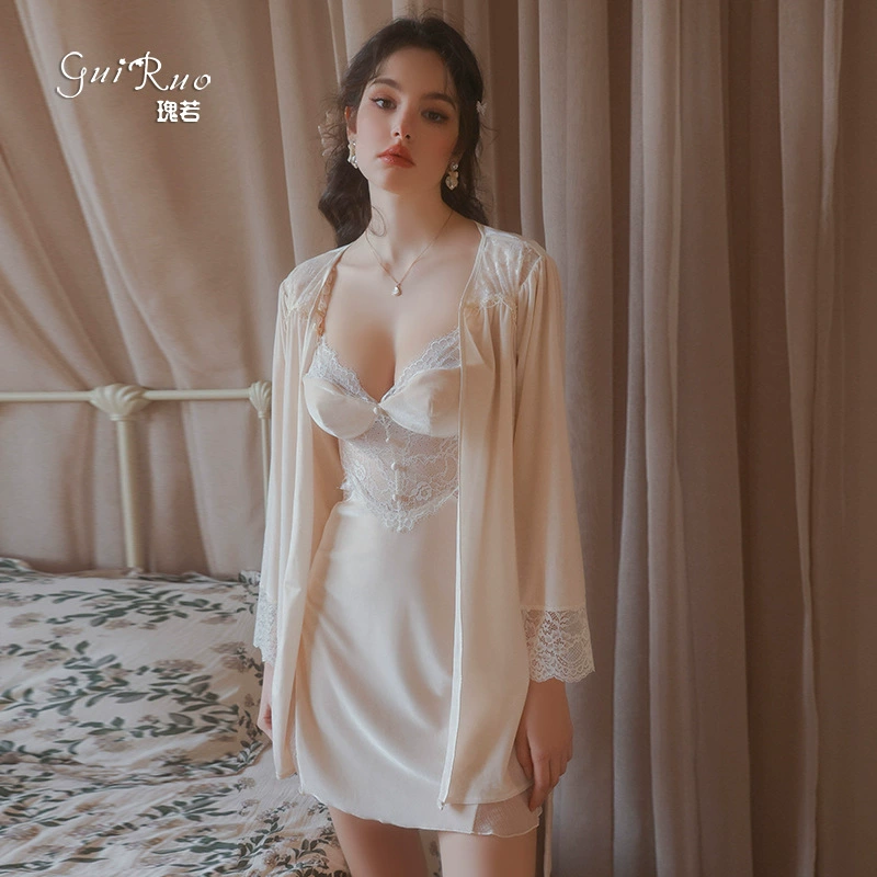  Velvet breast pads, pijama, set, backless