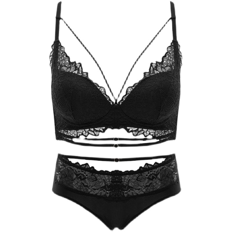 3775 ropa interior inalámbrica de las mujeres empuja hacia arriba el sujetador ajustable engrosado pecho plano ajustable soporte superior sujetador traje