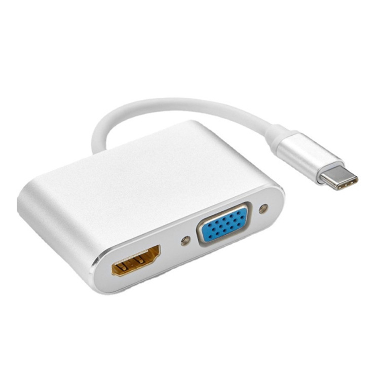 type-c to hdmi+vga Monitor Cable book Converter Notebook Cross-border Four-in-one Docking Station