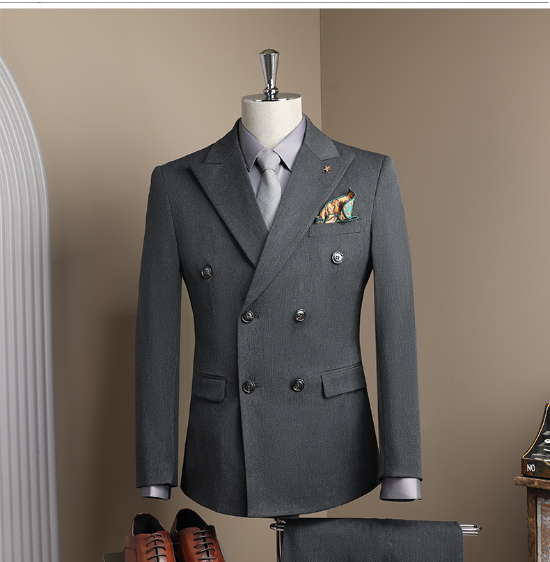 Men's Clothing Slim Fit Formal Suits British Style Groom's Wedding Attire Professional Business Jackets_viptrois.com