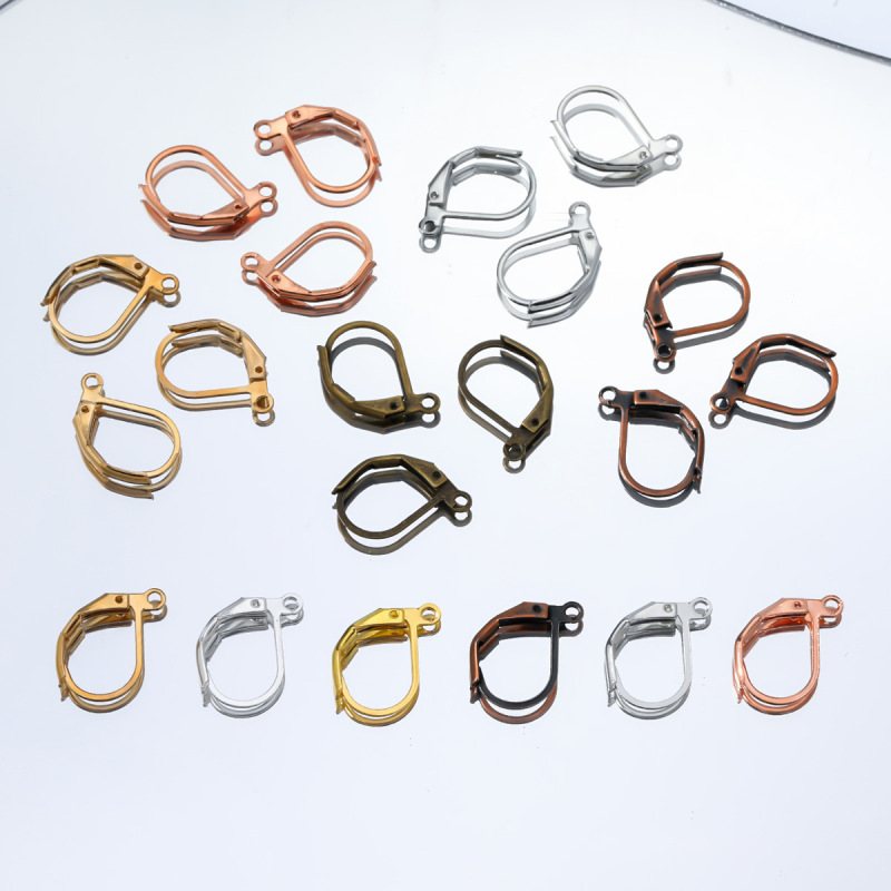 Pure Copper D-Shaped Ear Hooks, Oval French Ear Hooks, Handmade DIY Earring Accessories, French Hook Ear Clips Pure Copper D-Shaped Ear Hooks, Oval French Ear Hooks, Handmade DIY Earring Accessories, French Hook Ear Clips