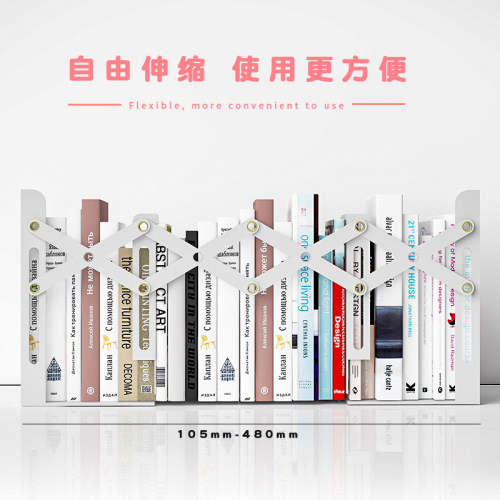 Retractable book stand desktop stationery book storage folding bookshelf office materials student books bookshelf wholesale