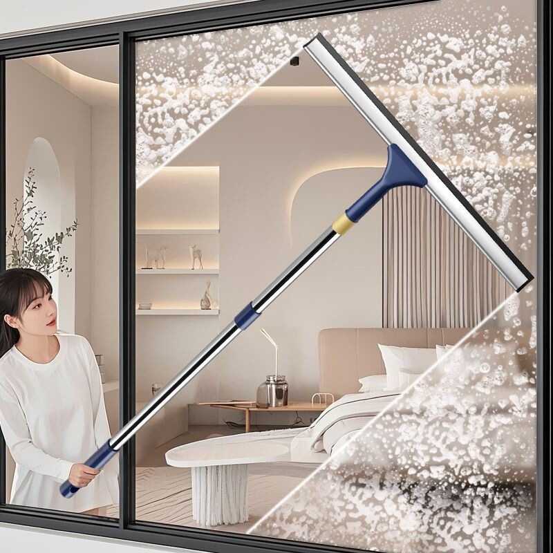 Glass Cleaning Tool for Home Use, Long-Handle Telescopic Squeegee, Specialized for High-Rise Window Cleaning, Double-Sided Cleaning Tool Set