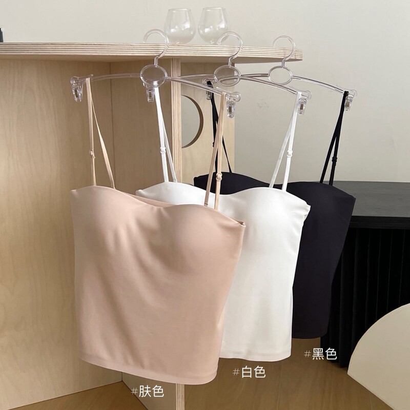 Ultra-Round Beauty Back Underwear with Black Technology, Integrated Fixed Cup, Small Camisole-Style Strapless Bra