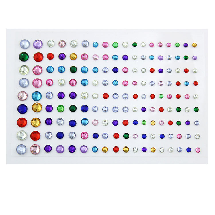 Raíz de montaña flash diamante lágrima Pegatinas de diamante pentagrama estrella ojo maquillaje gota de agua roto Diamante autoadhesivo dopamina Perla cara pegada Diamante