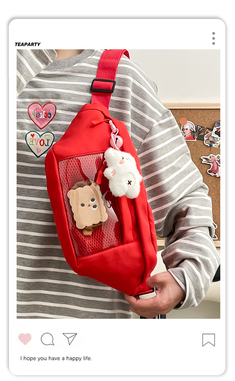 Japanese-style Instagram niche chest bags are selling well. Simple and versatile solid-color crossbody bags and Instagram student fresh single-shoulder bags are also selling well undefined
