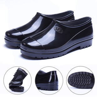 Industrial and Mining Treasure Low-top Rain Boots Water Boots Rain Boots Men's Adult Warm Shallow Mouth Rubber Shoes Slip-proof Short Tube Working Summer
