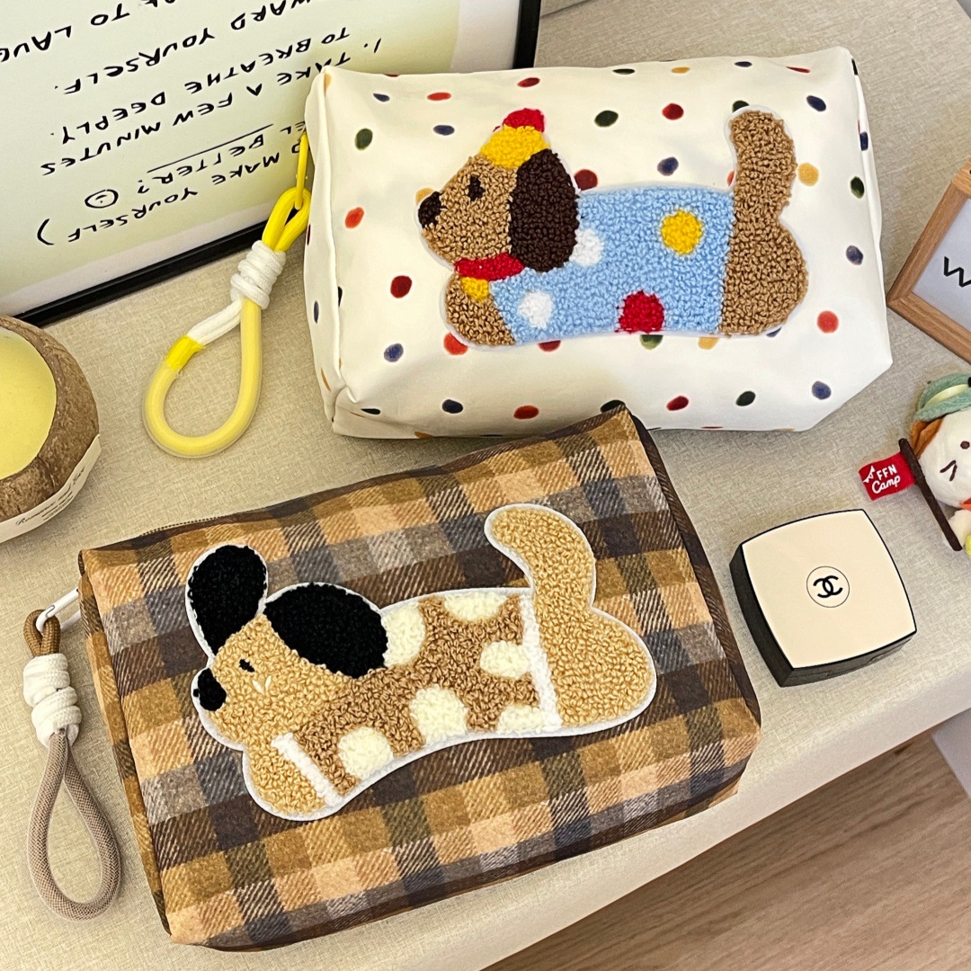 2025 nueva bolsa de cosméticos para cachorros de gran capacidad para mujeres, almacenamiento portátil de productos para el cuidado de la piel, bolsa de lavado de viaje, bolsa de cosméticos