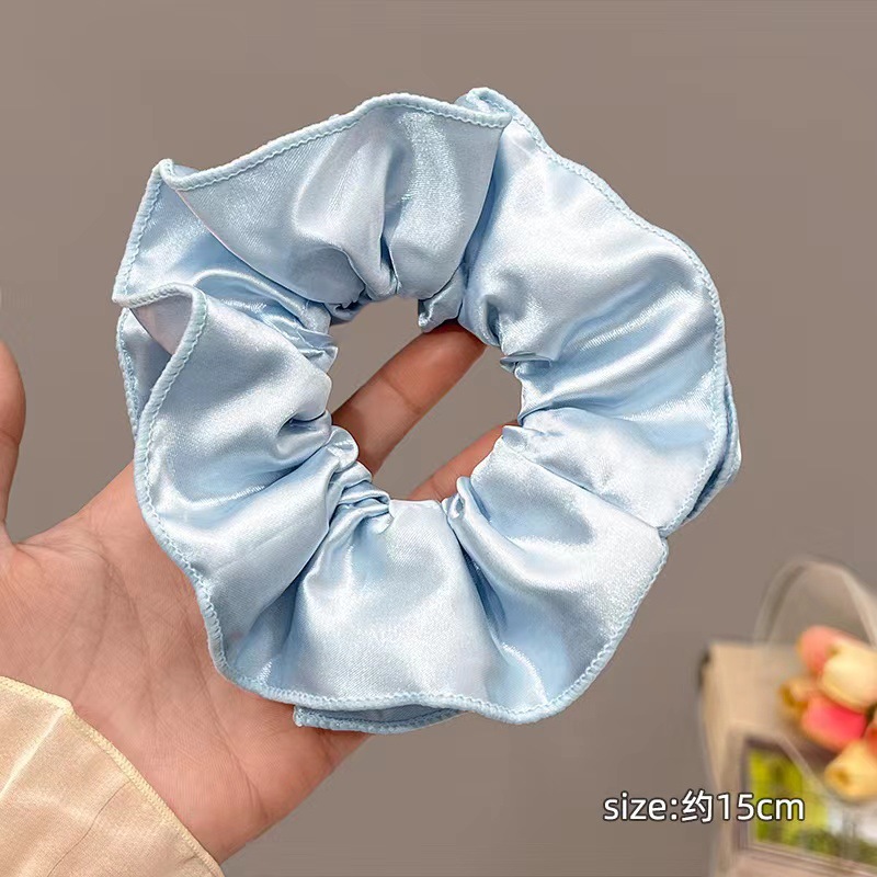 67＃蓝色双层缎面发圈