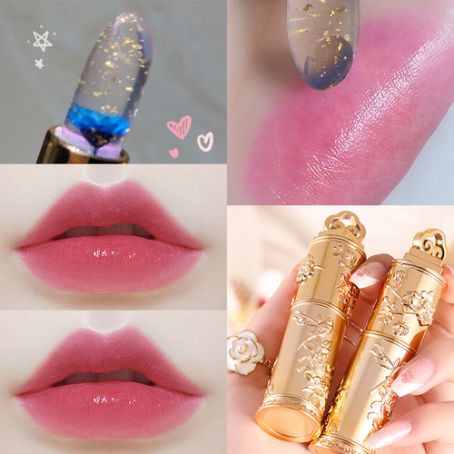 Angel's Temptation Flower Jelly Color Changing Lipstick, long-lasting color, not easy to stick to the cup, does not remove makeup, moisturizes the lips