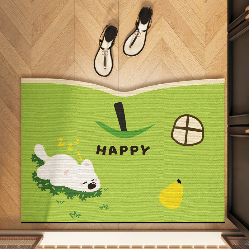 Bathroom floor mat is water-absorbent, quick-drying, dirt-resistant, easy to maintain, non-slip, cartoon-style, for home use, made of diatomaceous earth