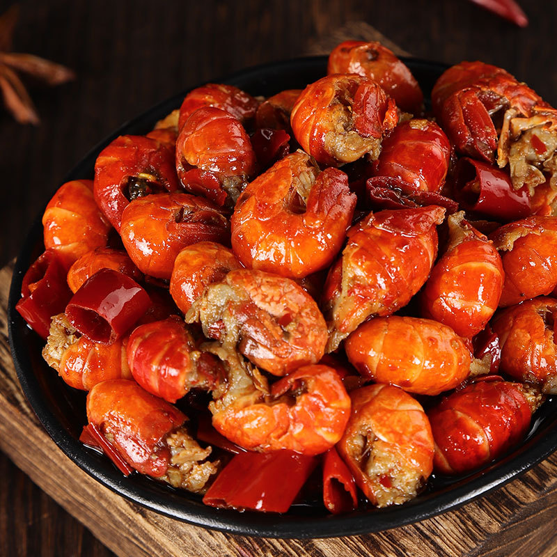 Spicy and numbing shrimp tail wholesale Sichuan specialty Zigong cold eating shrimp meat leisure snack snack source 