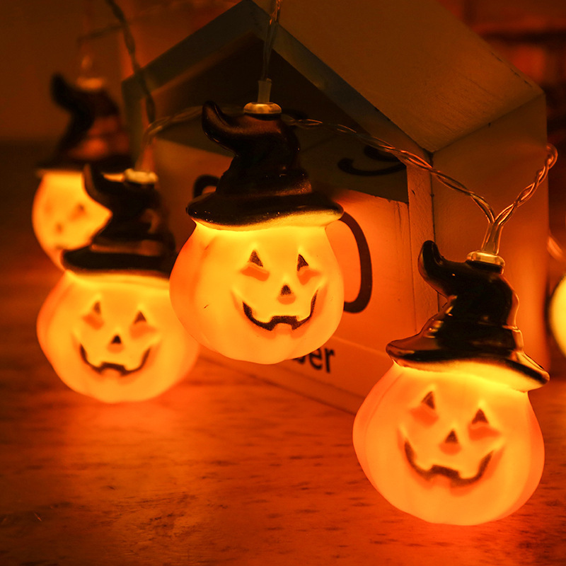 Lanterna a LED con ciondolo a forma di cappello da mago, decorazione per feste in casa stregata, per Halloween, colore: nero_voghion.com