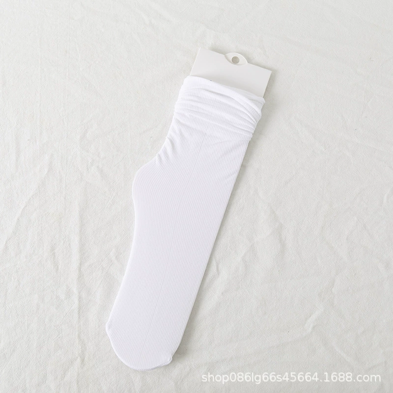 Velvet swan, Japanese summer thin knee socks, mid-length, Korean style