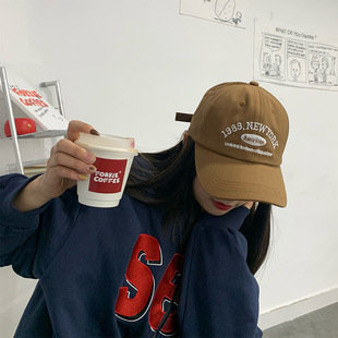 Spring and Summer Embroidered Letter Cap Soft Top American Korean Style High Street Baseball Cap UV-proof Plain Thin Hat