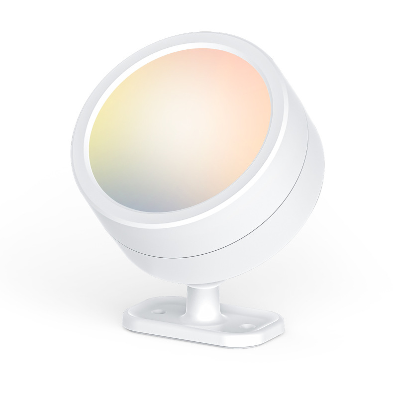 LEDナイトライト、クロスボーダーリモコン充電式、家庭用装飾照明、円形回転式ベッドサイドウォールランプ|undefined