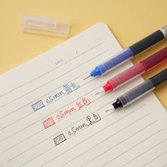 Black quick-drying straight liquid ball pen 0.5mm needle tip gel pen large capacity student exam signature pen