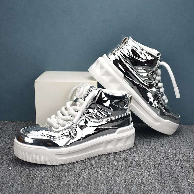 Толстая подошва дышащая маленькая белая обувь кроссовки новый низкий тренд мужская обувь 2024 весенняя повседневная кожа универсальная корейская версия