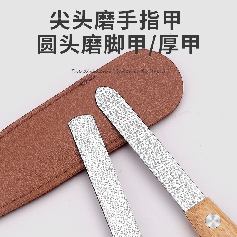 指甲锉刀磨手指甲神器修脚搓条工具砂条打磨条竹柄美甲抛光指甲锉|undefined