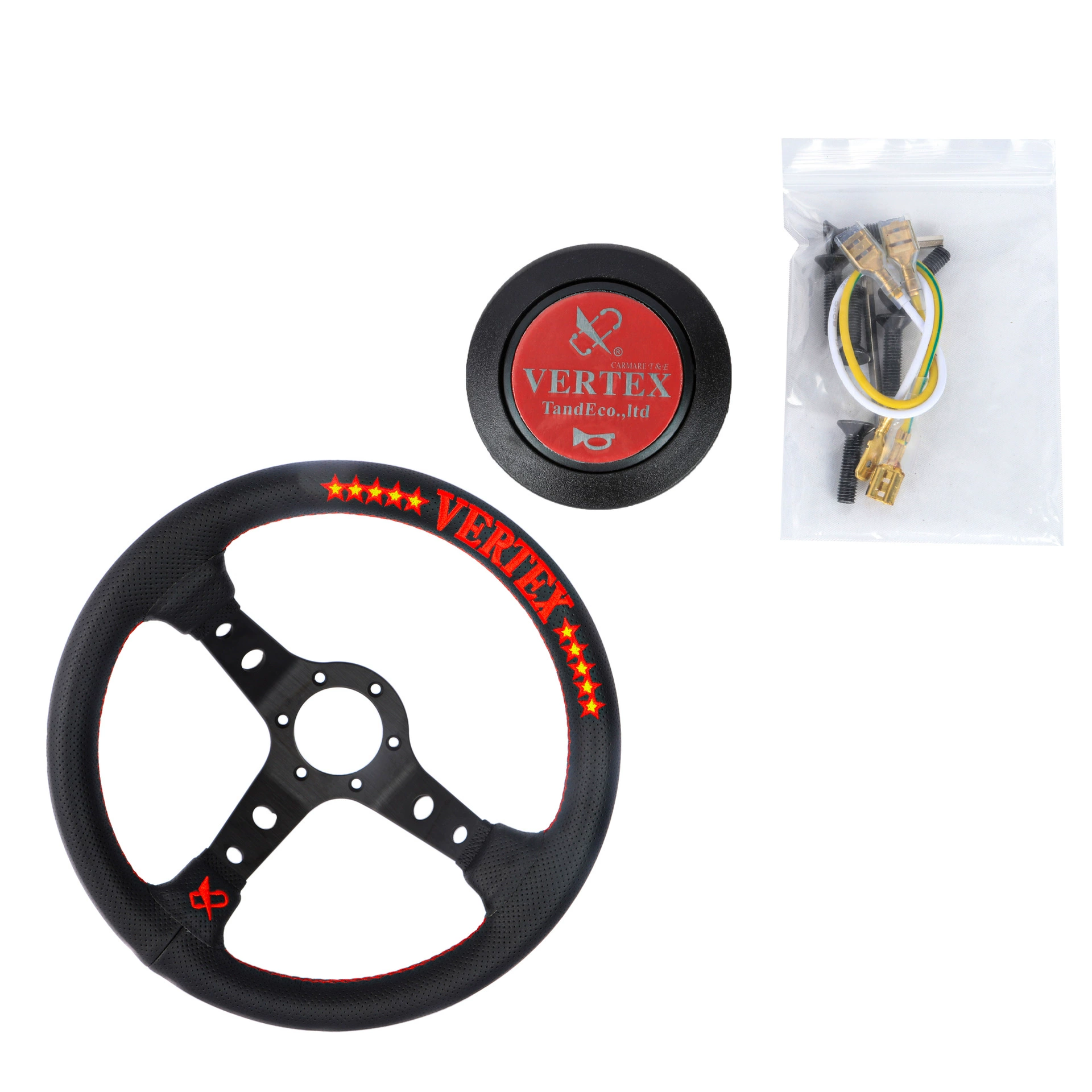 Гоночный кожаный руль из сплава, универсальный модифицированный руль 13inch модифицированный контроллер рулевого колеса