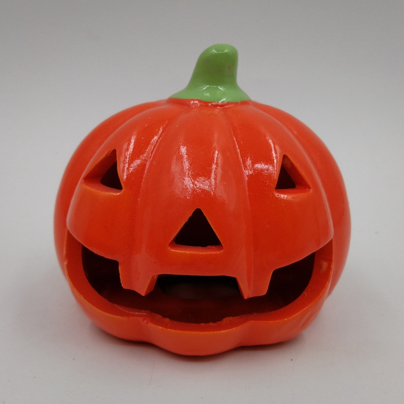 Halloween lámpara de calabaza cerámica fantasma calabaza calavera piezas colgantes creativas hueco decoración calabaza festival de cosecha