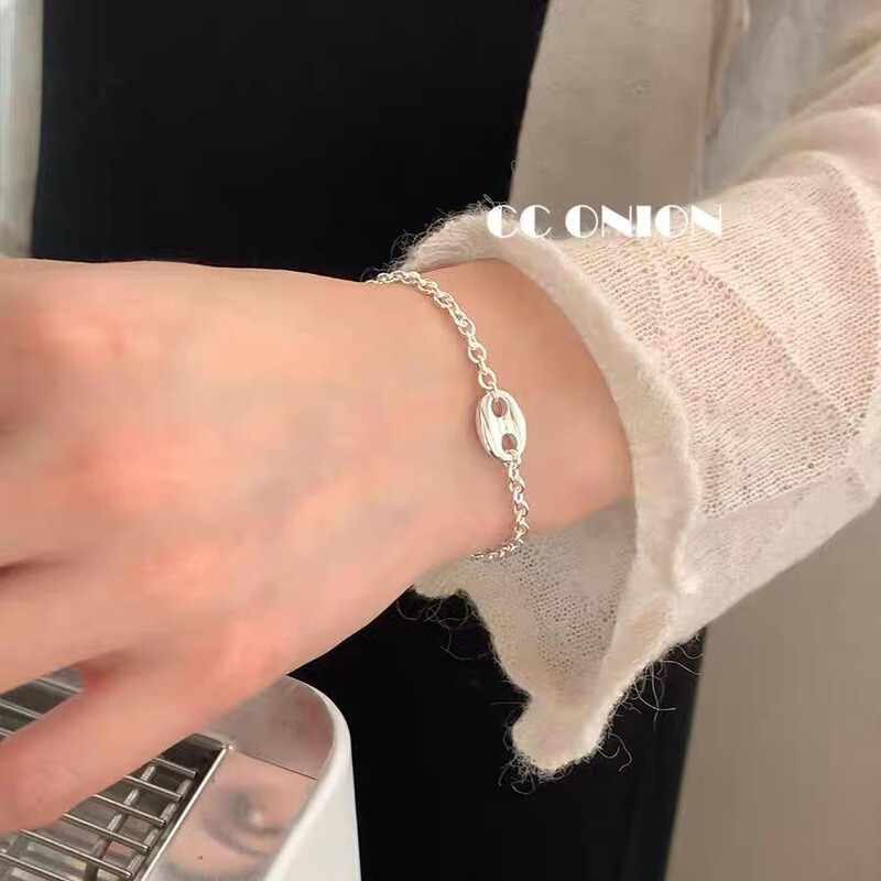 s925纯银韩版手链女高级感简约个性百搭情侣手饰小众设计甜美时尚|undefined