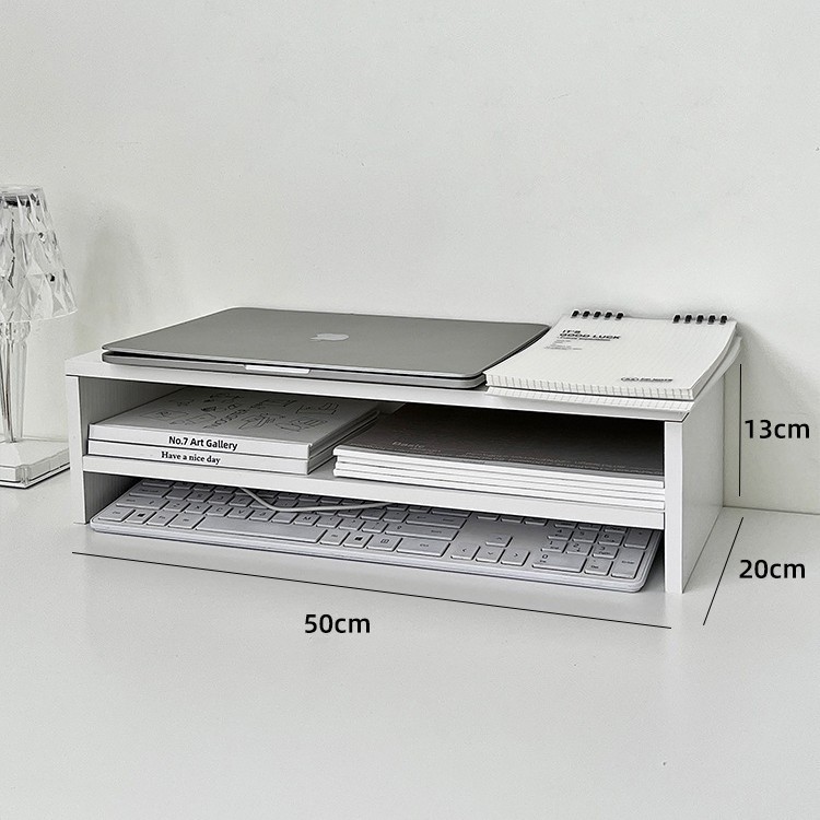 파티션이없는 2 층 흰색 50*20*13CM