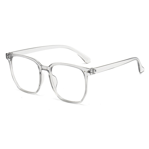 New Retro Eyeglass Frames with Anti-Blue Light and Color-Change Lenses, Plain Glasses, Minimalist Large Frames, Fashionable and Artistic Plain Glasses