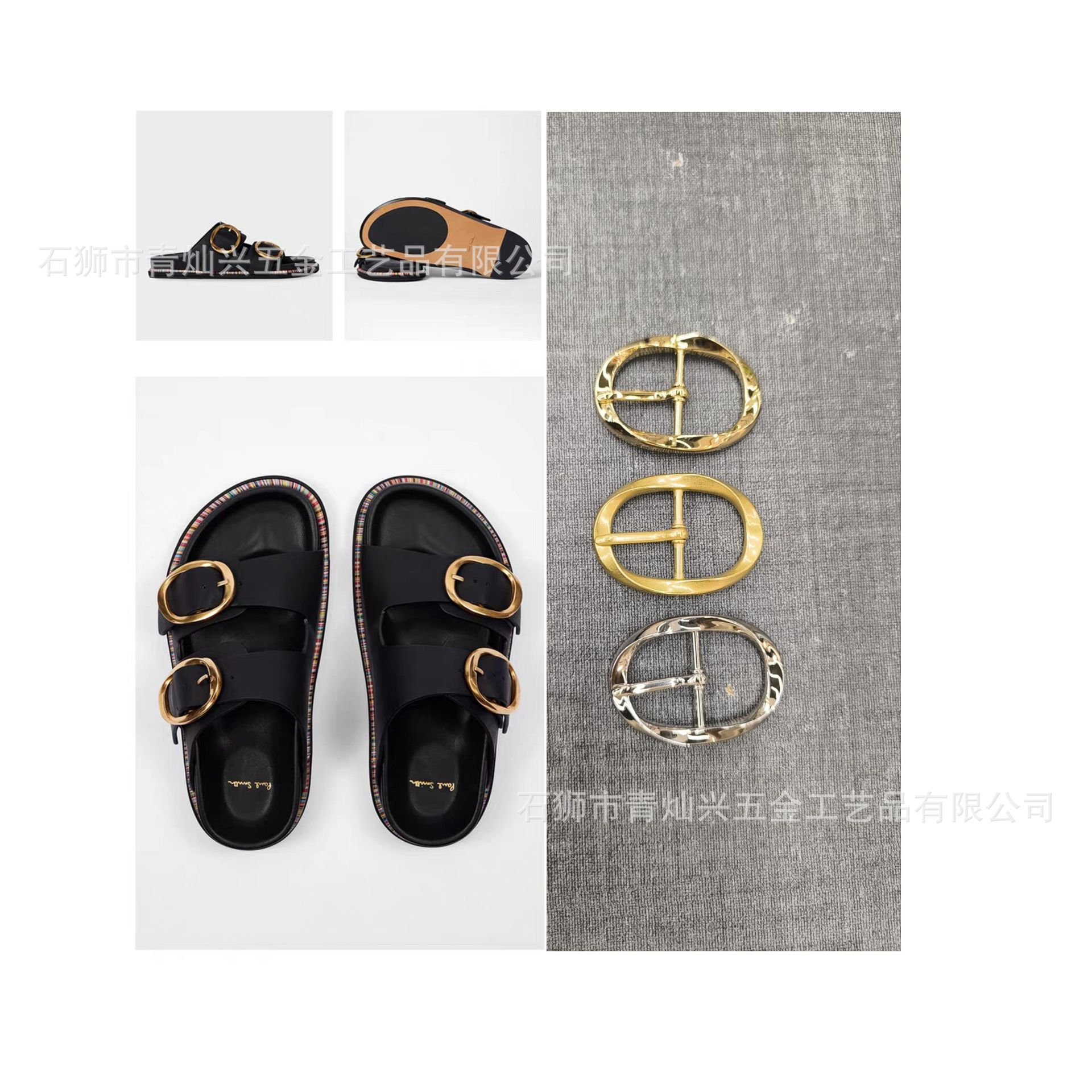 Qingcan hardware nuevo patrón de torsión Oval hebillas japonesas, zapatos, sombreros, relojes, ropa, cinturones, bolsos, tostadas y zapatos boken