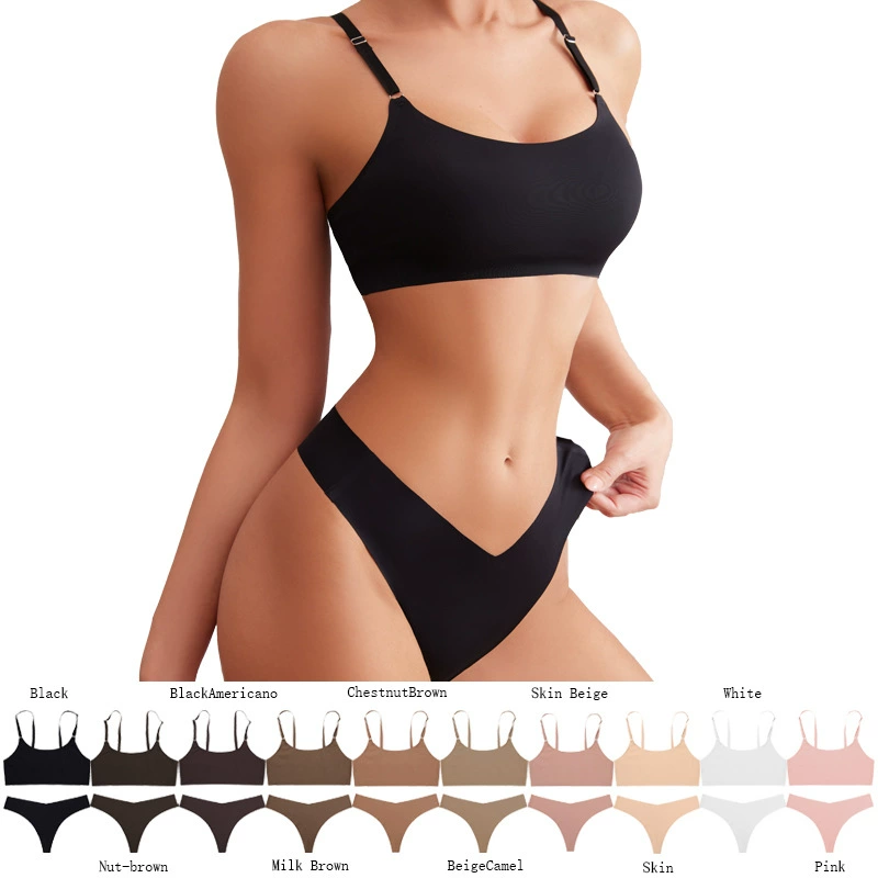 Бесшовный цельный спортивный комплект женского нижнего белья большого размера: дышащий, легкий, беспроводной бюстгальтер-топ без спинки для женщин