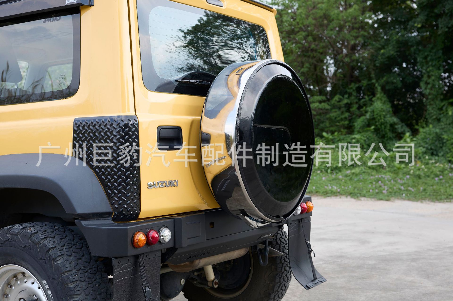 Suitable for the New Jimny Stainless Steel Spare Tire Cover, Upgraded Rear Tire Cover, and Tailgate Tire Protection