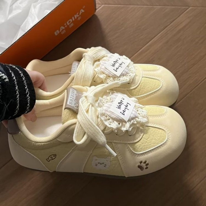 2026 new versatile and unique platform sneakers, thick-soled women's shoes, cute platform white shoes for middle school students 2026 new versatile and unique platform sneakers, thick-soled women's shoes, cute platform white shoes for middle school students