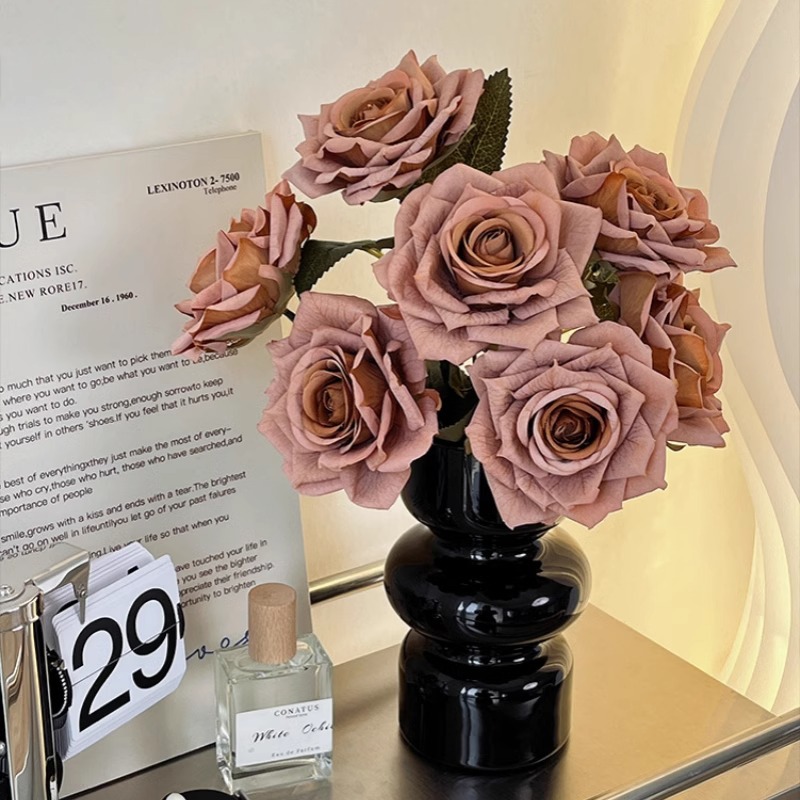 flores biónicas ramo de flores rosa flores simuladas decoración floral decoración floral