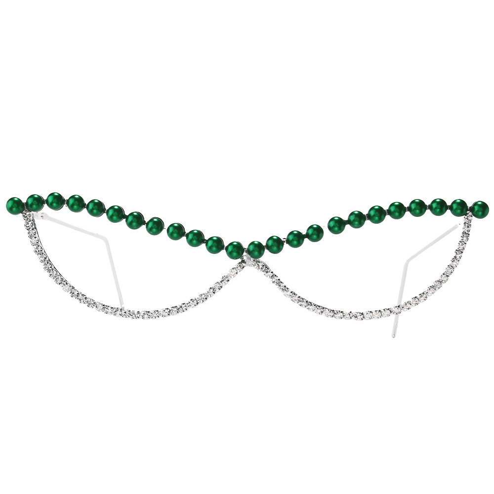 Marco de gafas geométricas europeo y americano, marco de gafas de diamante de alta calidad, accesorios metálicos, marco de gafas