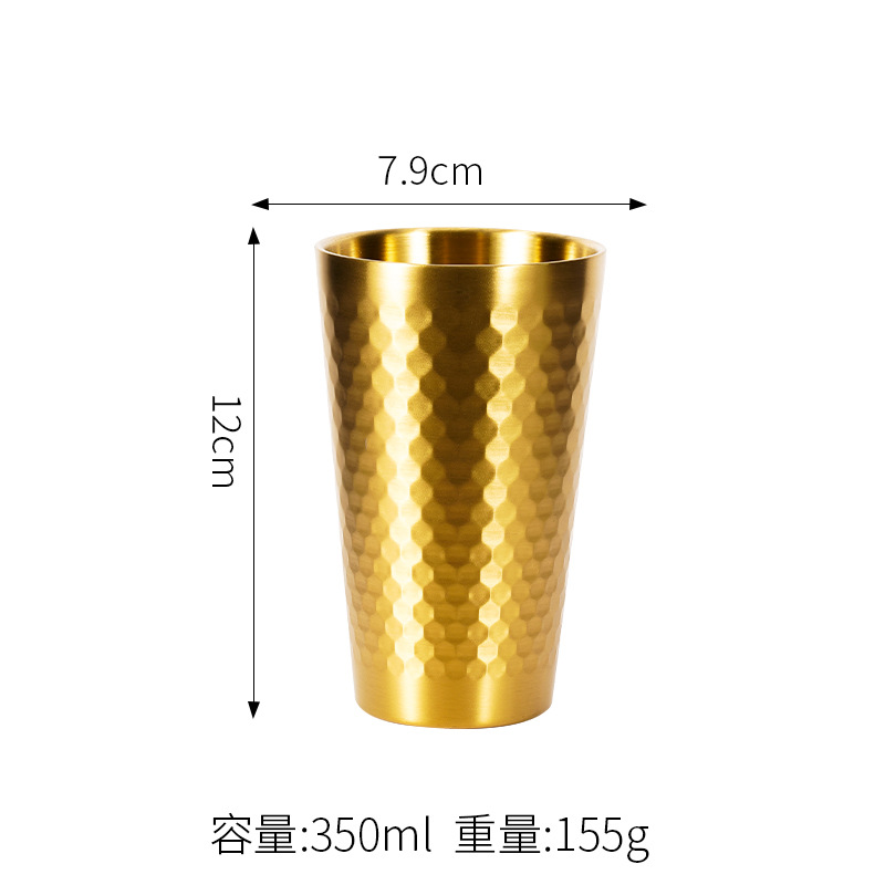 350ML 더블 해머 물 컵 (금)
