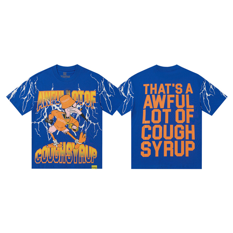 あれ。 SA AWFUL LOT OF COUGH SYRUP メンズ ヒップホップ ラップコラボ 半袖Tシャツ|undefined