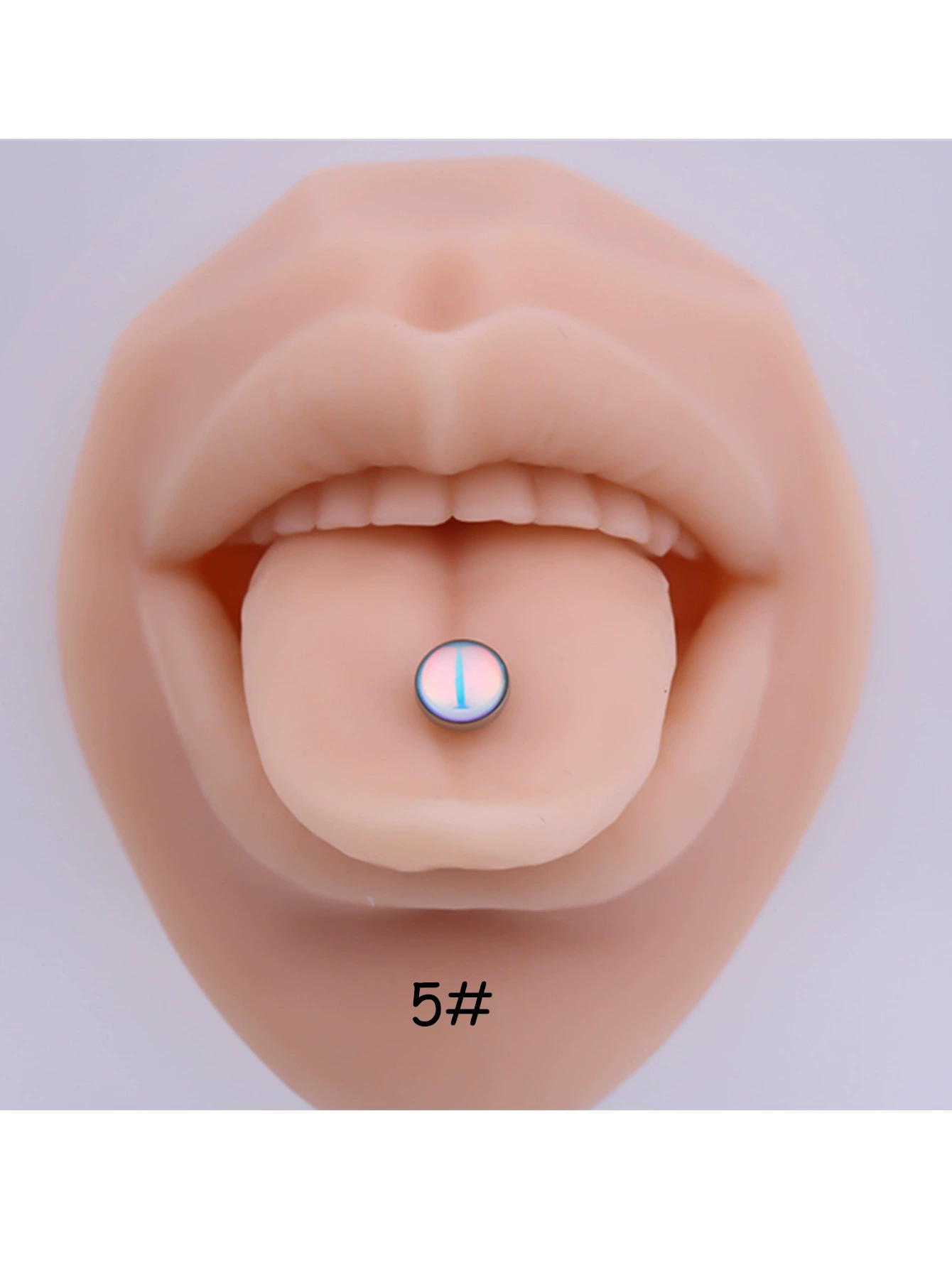 Светящееся многоцветное пирсинг-посеребренный язык из нержавеющей стали