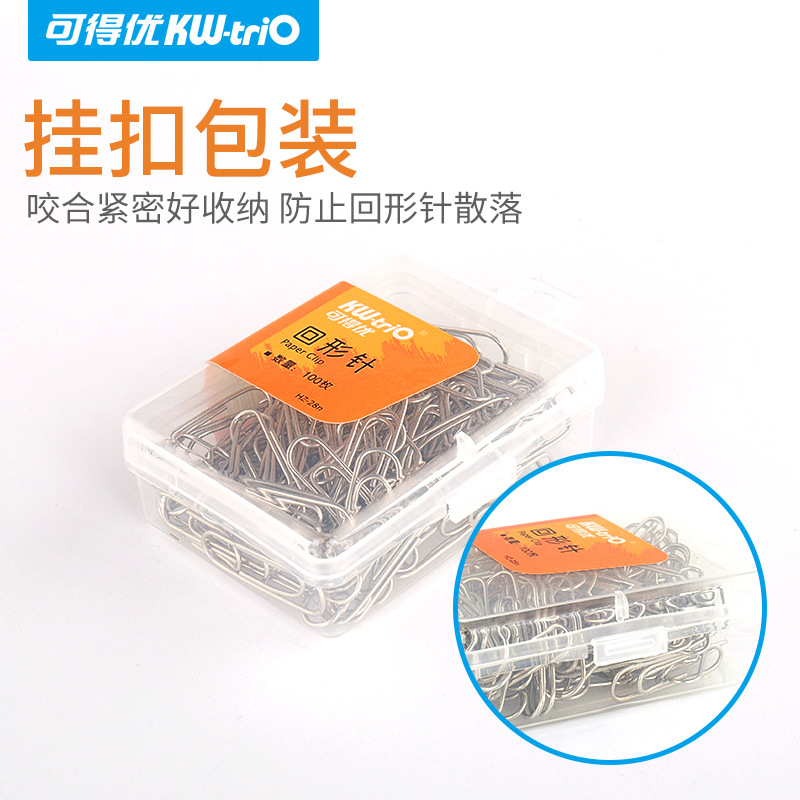 Kedeyou (KW-triO) en forma de U 80 alambre 90 alambre clip de papel de plata clip de papel