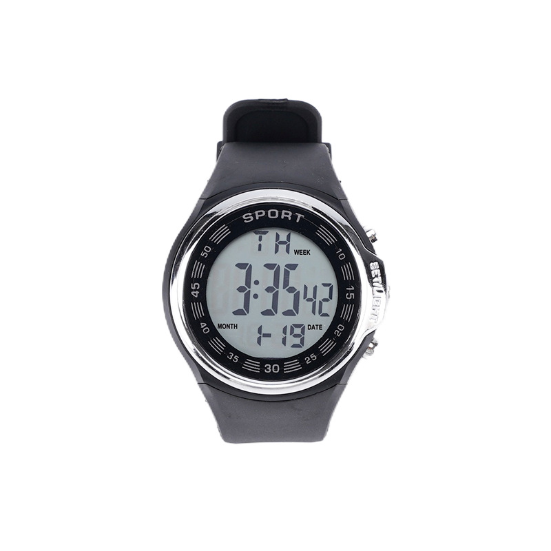 Red impermeable luz nocturna reloj electrónico de moda masculina simple estudiantes de secundaria adolescentes reloj deportivo multifuncional al por mayor