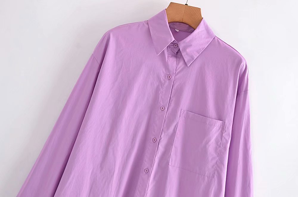 women s loose lavender blouse nihaostyles clothing wholesale NSAM78153