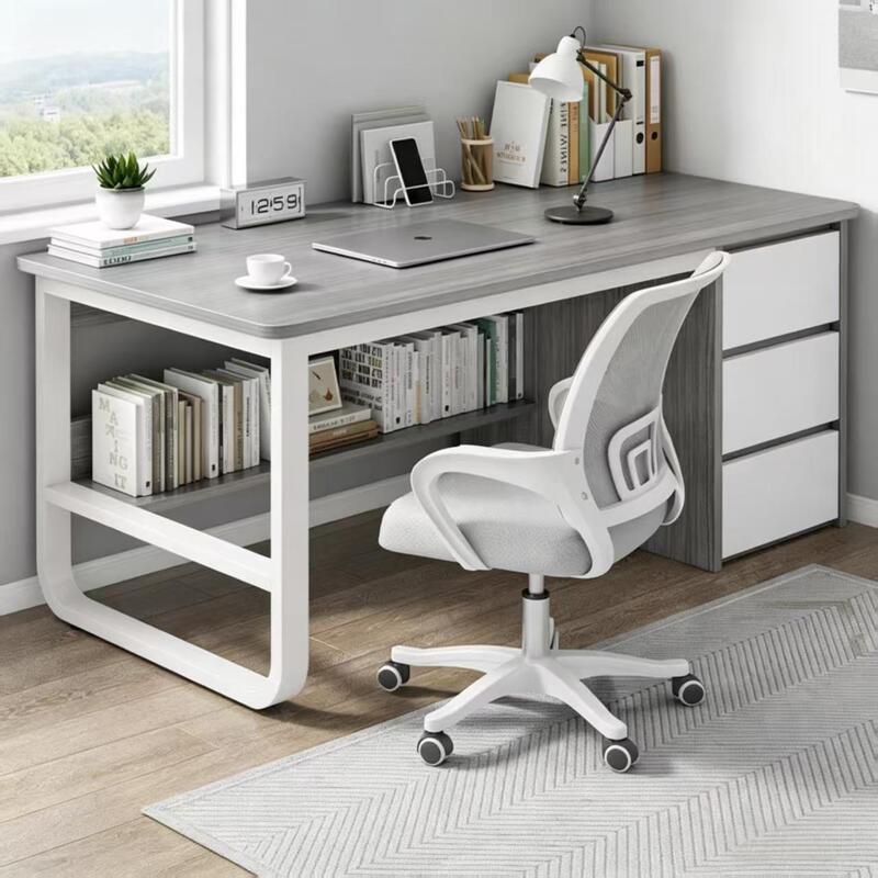 Computer desk, desktop, home use, with drawers for storage, suitable for bedrooms, student desks, modern and minimalist design, office and study desk Computer desk, desktop, home use, with drawers for storage, suitable for bedrooms, student desks, modern and minimalist design, office and study desk
