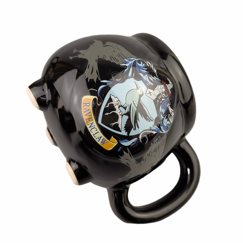 Taza de pies negra cuidadosamente seleccionada Harry Potter olla triangular taza de cerámica quemador de incienso taza de dibujos animados de anime