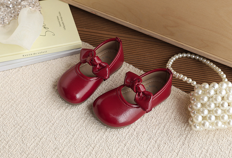 Rote Lederschuhe Für Mädchen Im Koreanischen Stil Kindermokassins_voghion.com