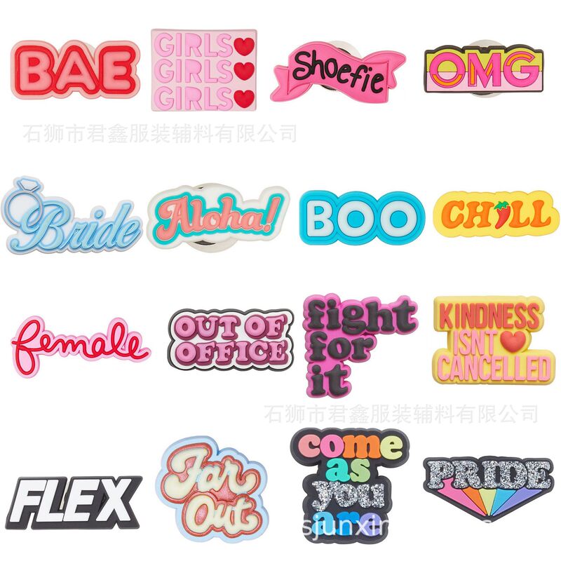 Shoe Flower Pvc Shoe Flower Shoe Buckle New Letter Mark Hole Decorative Accessories Beach Garden Shoe Accessories in Stock Shoe Flower Pvc Shoe Flower Shoe Buckle New Letter Mark Hole Decorative Accessories Beach Garden Shoe Accessories in Stock