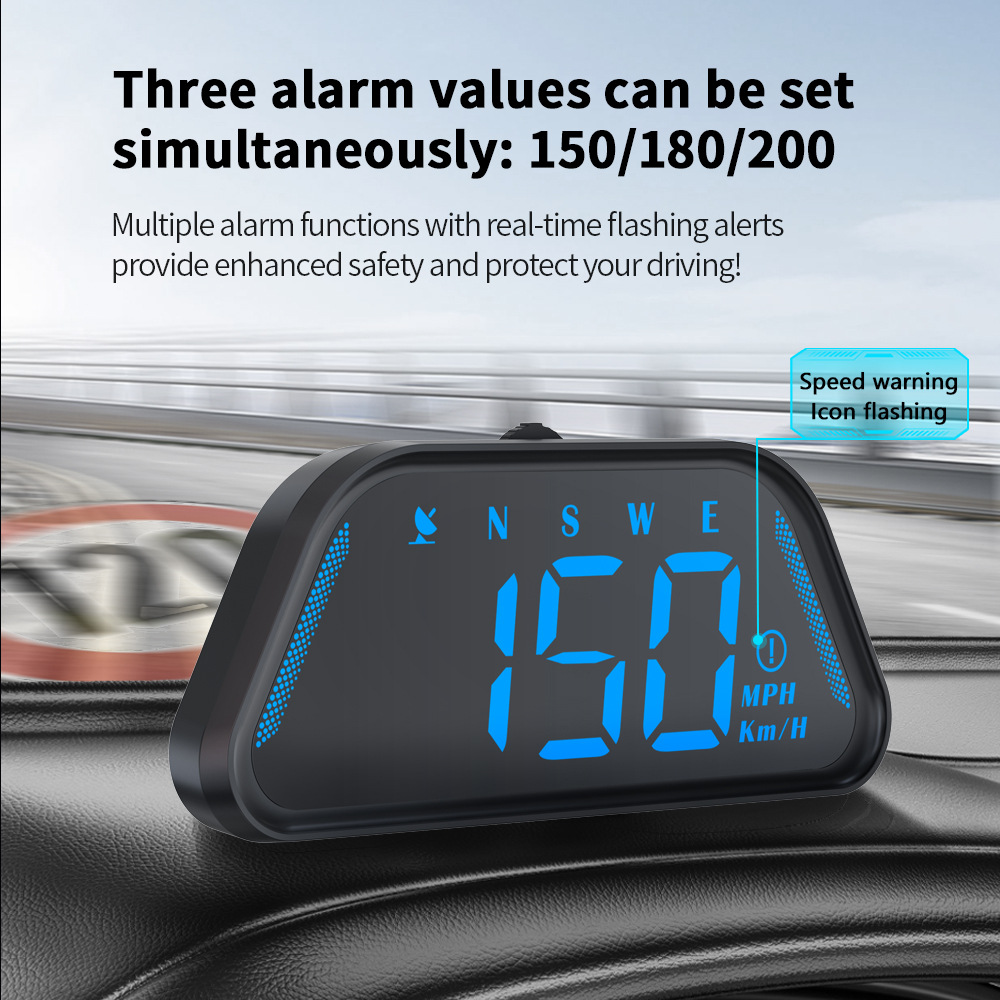 G23 Car-Mounted Hud Head-Up Display Universal for Cars with Beidou Gps, Altitude, Date, Speedometer, High-Definition Display