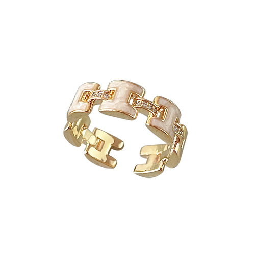 Flower ring for women Korean style fashion fresh love water drop open ring stackable elegant index finger ring trendy