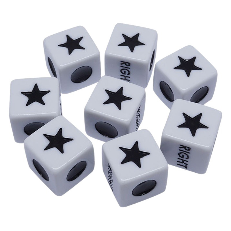 Cross-Border Supply Left, Middle and Right English Version Dice Set Delivery Chip Aluminum Box Packaging Game Dice Accessories