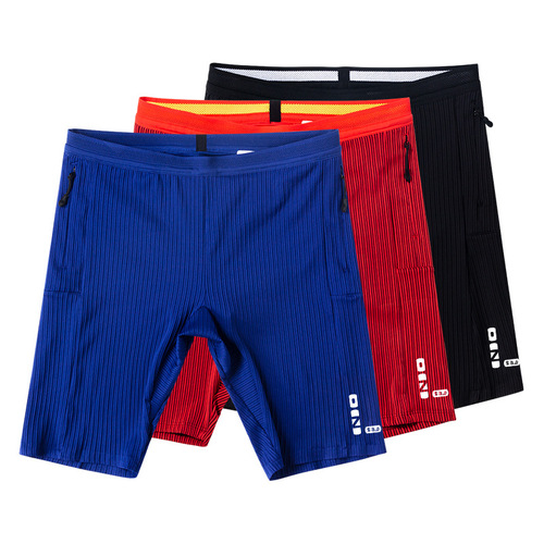 Zero-Resistance Marathon Running Tight-Five-Foot Shorts for Sports Training with Phone Pocket, Quick-Drying, Elastic Lining for Men