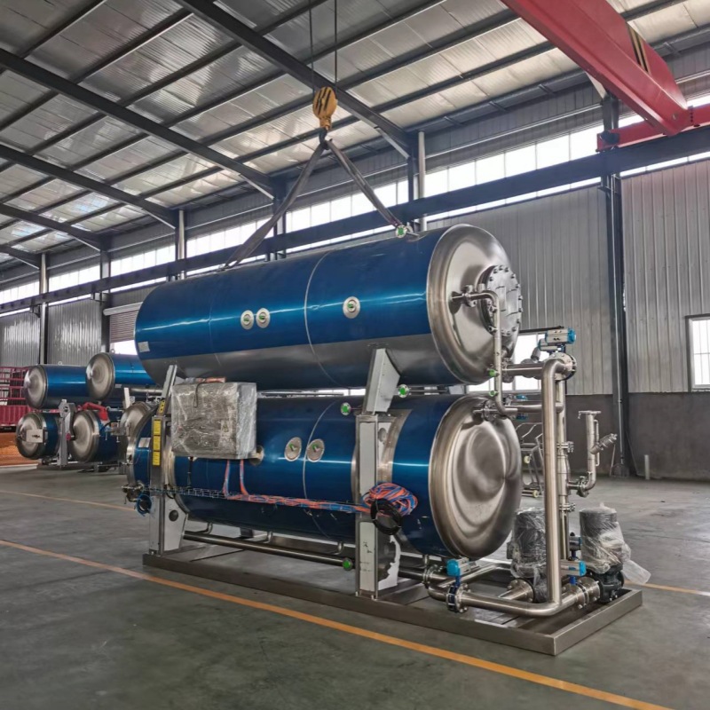 杯装奶茶饮料杀菌锅 全自动喷淋式杀菌釜 玉米粒罐头杀菌设备